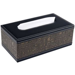 Leather Tissue Roll Box Cover Wooden Rectangular Paper Napkin Dispensers Holder Porta Guardanapo Organizer Minimalist KK60TB 210326