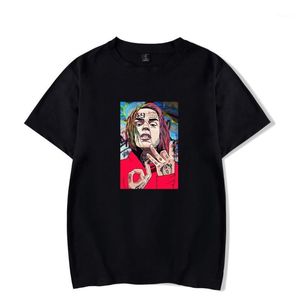 メンズTシャツ6IX9INE- Gooba半袖メンズ/レディースTシャツプリントo-infの女性トップス2022夏のカラーファッションカジュアルティー