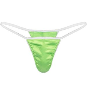 Men's G-strings mens de cetim de cetim de sedina lisa