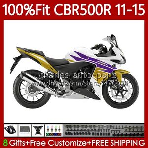 Bodywork OEM per Honda CBR 500 R CC 500R 2011-2015 Body 126No.97 CBR-500R CBR500 R CBR500R 2011 2012 2013 2014 2015 CBR500RR 11 12 13 14 15 carenatura di iniezione oro viola