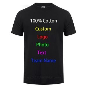 Tシャツの男性カスタマイズされたテキストdiyあなた自身のデザインPOプリントアパレル広告TシャツのVIP220530