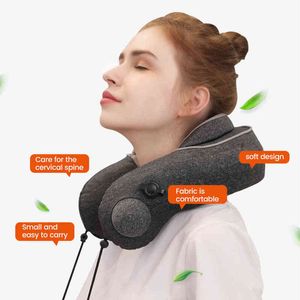 首の枕のためのU字型マッサージシアツ頸部マッサージ痛み緩和緩和睡眠飛行機枕マッサージャド220507