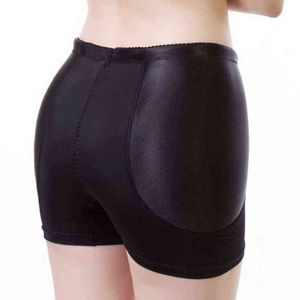 Padded Butt Hip Enhancer Panties Shaper For Women Underwear Sexy Black White Summer Pants Y220411