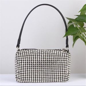 Alta qualità 2022AW Borsa da sera con strass Bling Borsa classica Borsa a tracolla Tote composita Borsa da ascella da donna