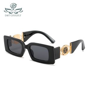 D Moda Dikdörtgen Güneş Gözlüğü Erkek Kadın Gradyanlar Lens PC Frame Metal Trend Marka Tasarımcısı Lüks Güneş Gözlükleri 220518