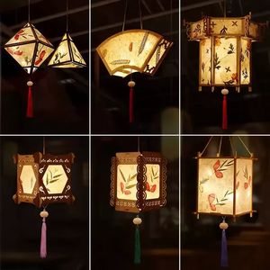 Fai da te in stile retrò cinese Portable Amazing Blossom Flower Light Party Lanterns Lanterns for Mid-Autumn Festival Gift 0815