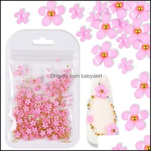 Dekoracje gwoździe sztuki salon zdrowie Piękno 2G/torba 3D Flower Jewelry Mieszana stalowa piłka do profesjonalnych akcesoriów DIY Manicure