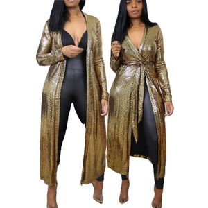 Casual Kleider Gold Luxus Kleidung Für Frauen Lose Gerade Party Lange Vintage Kleid Mit Spitze Up Cardigan Sexy Großhandel Drop