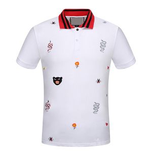 Мужские дизайнерские рубашки полосов для мужчин женские женские улицы тройники с значками летняя вышива