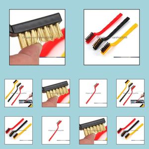 Cleaning Brushes Household Tools Housekee Organization Home Garden 3Pcs Wire Brush Kitchen Metal Fiber Strong Decontamination Drop Deliver