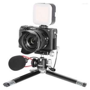 Stativ MT-24 mini Desktop Tripod Stand Handheld Selfie Stick Extension för Microphone LED Light Camera Holder Stands PO LOGA22