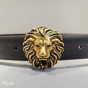 CH Lion Leather Belt Ladies Belt Width Lady Wastband الرسمي المتماثل المتماثل المتماثل العداد أعلى جودة الخصر المصمم الأوروبي الحجم المصمم مع صندوق