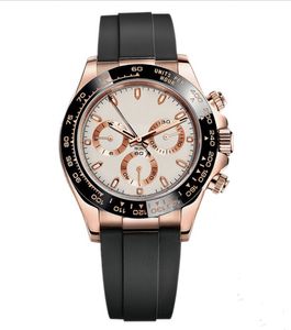 5A armbandsur Master Design Men's Sports Ceramic Watch Ring Rose Gold Rostfritt st￥l Fodral Rummband F￤llbar sp￤nne