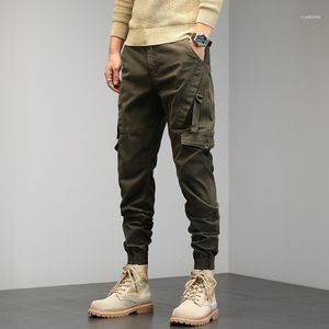 Men's Jeans Tactical Pants Men Multiple Pockets Tacitical Military Trousers Slim Fit Cargo Fashion Solid Joggers 29-38