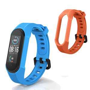 Soft Silicone Strap for Xiaomi MiBand 5 6 7 Bracelet Colorful Sport Breathable Straps to Miband 3 4 Replacement Wristband Belt smart watch strap