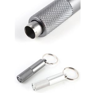 Cigar Accessories Alumina Stainless Steel Cigar Drill Keychain Cigars Hole Punch Device Cigar-Cutter Cigar-Scissors Cigare-Cut Knife Father's Day Gift ZL1030E