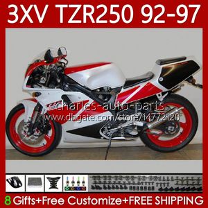 Carroçaria para Yamaha TZR 250 TZR250RR TZR250RR TZR-250 92-97 Corpo 117No.38 YPVS 3XV TZR250R Branco Red BLK 92 93 94 95 96 97 TZR250-R 1992 1993 1997 Fairing