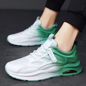 Buty do biegania dla mężczyzn Koreańska wersja spacery joggingowe trampki oddychające atletyczne buty do chodzenia siatkowe koronkowe sneakers