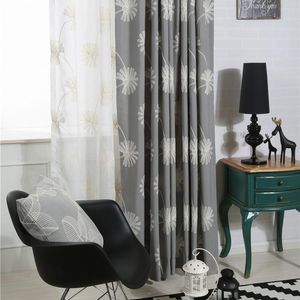 Curtain & Drapes American Product Modern Simple Chinese White Gauze Rayon Embroidered Tulle Fabric Curtains For Living Dining Room Bedroom