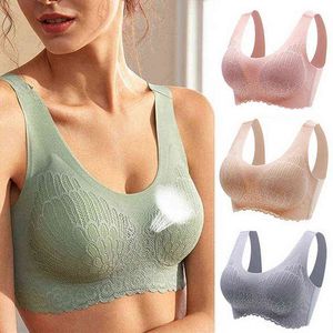 Push up up sutiã renda respirável bralette esportes sutiã para fitness tops gináste brot top sportswear l220726