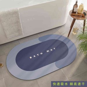 Diatomácea macia mama tapete de chão banheiro banheiro banheiro por porta de água absorção