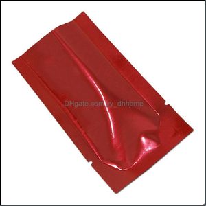 Storage Bags Home Organization Housekee Garden 200Pcs Red Open Top Vacuum Heat Sealable Sample Packaging Pouch For Candy Coffee Powder Myl