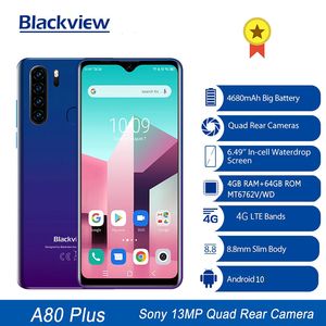 Blackview Phone A80 toptan satış-Blackview A80 Artı Cep Telefonu Octa Çekirdek GB RAM GB ROM MP Quad Arka Kamera inç Waterdrop Smartphone G Cep Telefonu