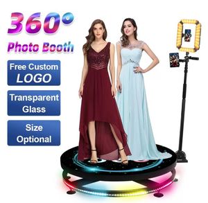 Stage Lighting 360 Photo Booth Degree Video Camera Wireless Automatic Machine Operation Slow Stand Motion Portable Rotating for Events Parties