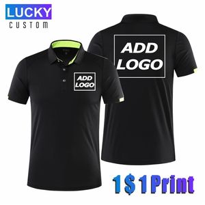 Polo sportiva ad asciugatura rapida Design personalizzato Azienda Marchio / Stampa Ricamo Risvolto traspirante Manica corta Classica 4xl 220706