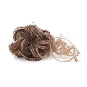 Chignons Risbel Messy Bun Hair Piece Bun Curly Wavy hästsvans hårstycken med syntetisk Chignon förlängning för kvinnor flickor