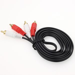 1,5 m 2RCA macho para 2 RCA macho Cabos de áudio e vídeo AV Splitter Cable Line para DVD Sound TV Box mais alto