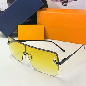 Óculos de sol Star Light Cristal brilhante Flores gravadas logotipo moldura sem aro lunette Z1645U masculino Máscara quadrada formato de óculos esportivos de luxo Lentes recortes embelezados