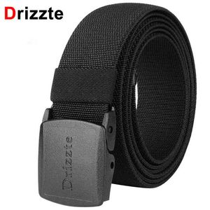 Drizzte Mens Bigtall 120-190cm Elastic Stretch Dress Belt YKK Plastic Buckle 51〜75InchプラスサイズBig Man H220427