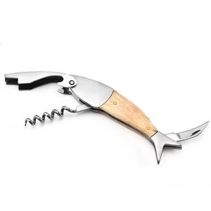 Abridor de garrafa de vinho tinto Multi function Funcionam garrafas de formato de formato de forma Vinhos Wooden Handled Knife Novo chegada 11 8zs L1