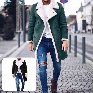 Herren Wollmischungen Oberbekleidung Modischer, verschleißfester Wintermantel Lange Jacke Strickjacke für die Arbeit T220810