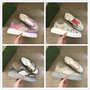 Tênis feminino branco com relevo verde e vermelho Web sapatos casuais Marrom/bege/roxo Tênis cano baixo Sola de couro de design Sapato feminino casual plano com cadarço