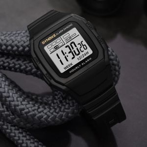 Män digitala sportklockor LED Display Timer 12 24 timmar Elektroniskt armbandsur Waterproof Clock Reloj HOMBRE 9023