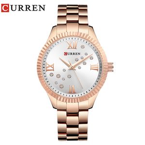 Curren New Fashion Watch Women's Quartz Wristwatch Ladies Dress Dress lemack lelogio feminino rose gold reoj mujer 201166