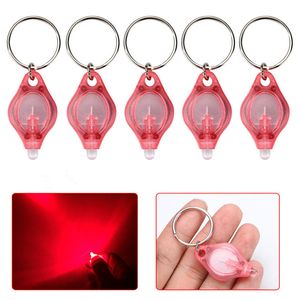 Party Favor Mini Led Latarka Biała Palnik Kluczowe Łańcuchy Breloczki DH0750