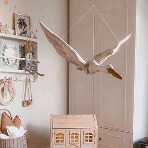 Ldren acuddle Displative Hangers Cartoon Swan Cushion Plush Pop Baby Bed Artware Artware Ldren's Room Mosquito Net Net Ornament J220729