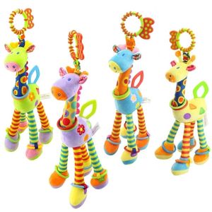 Brinquedos de carrinho de bebê de pelúcia nascidos castelos de carrinho de desenho animado animal pendurado bell educacional bebê brinquedos bebe 220531