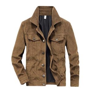 جاكيتات الرجال McIkkny Men Cargo Cashal Corduroy Jacket Coats عتيقة متعددة الجيوب الصلبة ألوان خارجية الحجم M-4Xlmen's