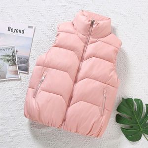 Women's Vests Womens Down Cotton Canvas Warm Jacket Fashion Waistcoat Horse Coat Winter Autumn Zipper Sleeveless Ladies Vest Top Stra22