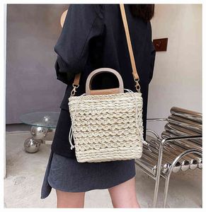 2022 Trend Luxury Designer Women Handbag Purse Crossbody Shoulder Straw Bag G220607