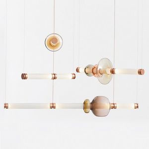 Pendelleuchten Nordic Designer Kunst LED-Leuchten Beleuchtung Postmoderne Perle Wohnzimmer Dekorative Hängelampe Café FixturesPendant