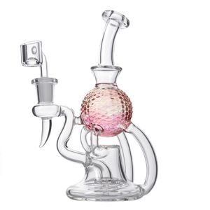 Heady Glass Bongs Recycler Perc Hookahs 14mm Female Joint Water Pipes Showerhead Percolators Thick Glass Beach Ball Oil Dab Rigs With Banger