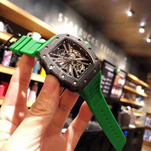 DATA ZEGaj Richamill Luksusowe zegarki dla męskich automatycznych silikonowych męskich RMS131-135 Szwajcarska marka projektantka Sport na rękę