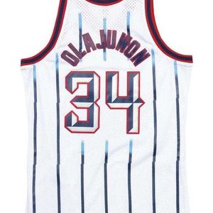 Chen37 Custom Männer Jugendfrauen Olajuwon 1996-97 Basketball-Trikot-Größe S-2xl oder Custom jeglicher Namen oder Nummerntrikot