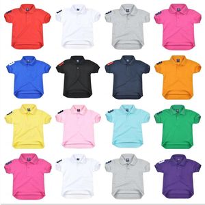 Çocuk T-Shirt Polo Kızlar Erkek Çocuklar Klasik Üstler Bebek Kısa Kollu Tshirt Giyim Nakış