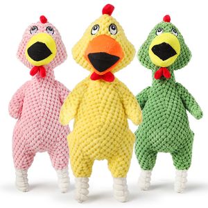 Colorido gritando frango esprema sadio brinquedo animais de estimação cão brinquedos produto encharcado ferramenta de descompressão squeak brinquedo de frango